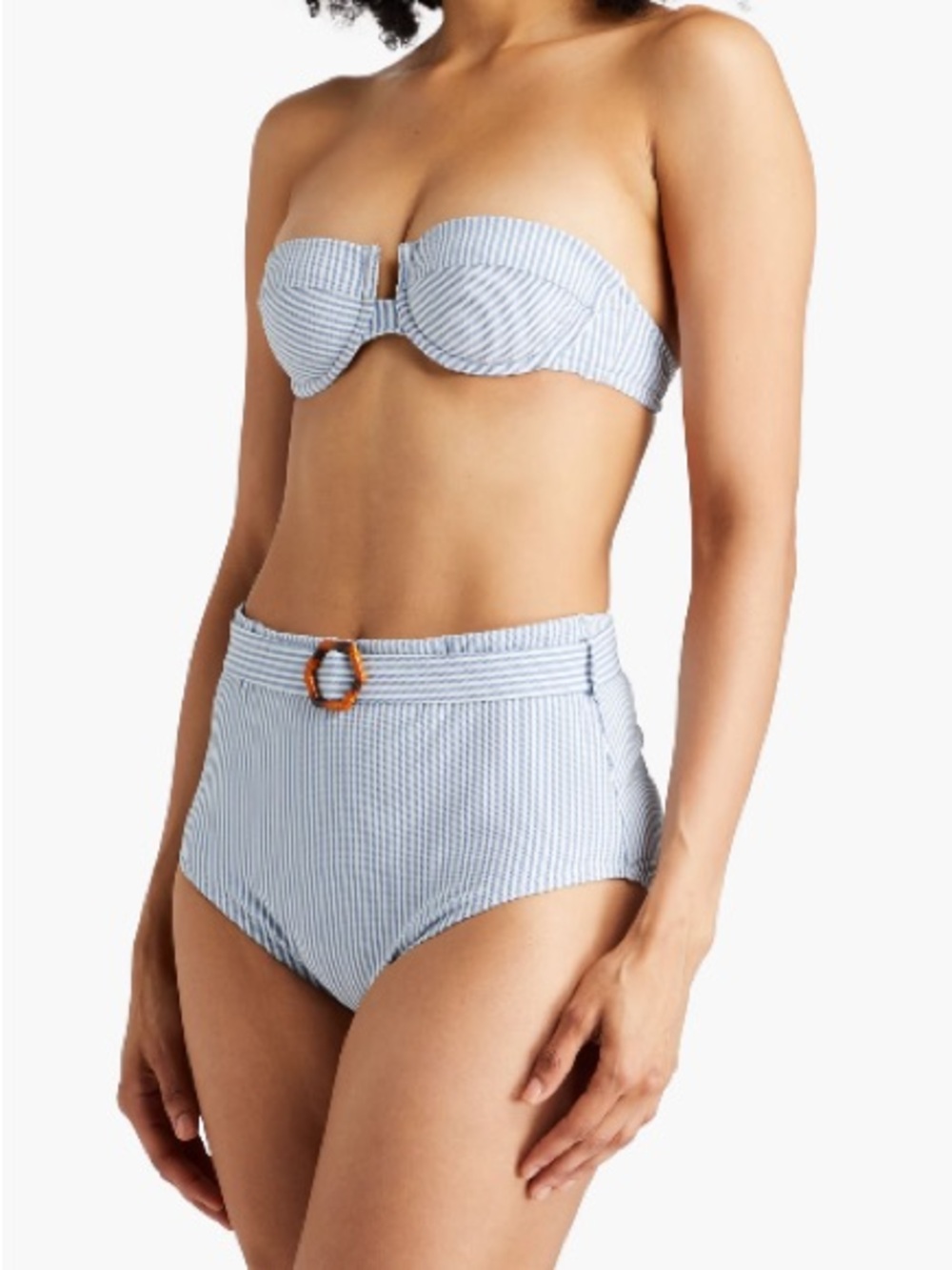 Zimmermann Blue and White Striped Bikini Set Size 1